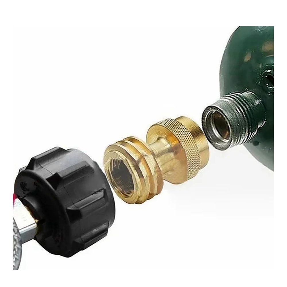 Universal Brass Propane Tank Adapter Propane Converter For Camping BBQ 1