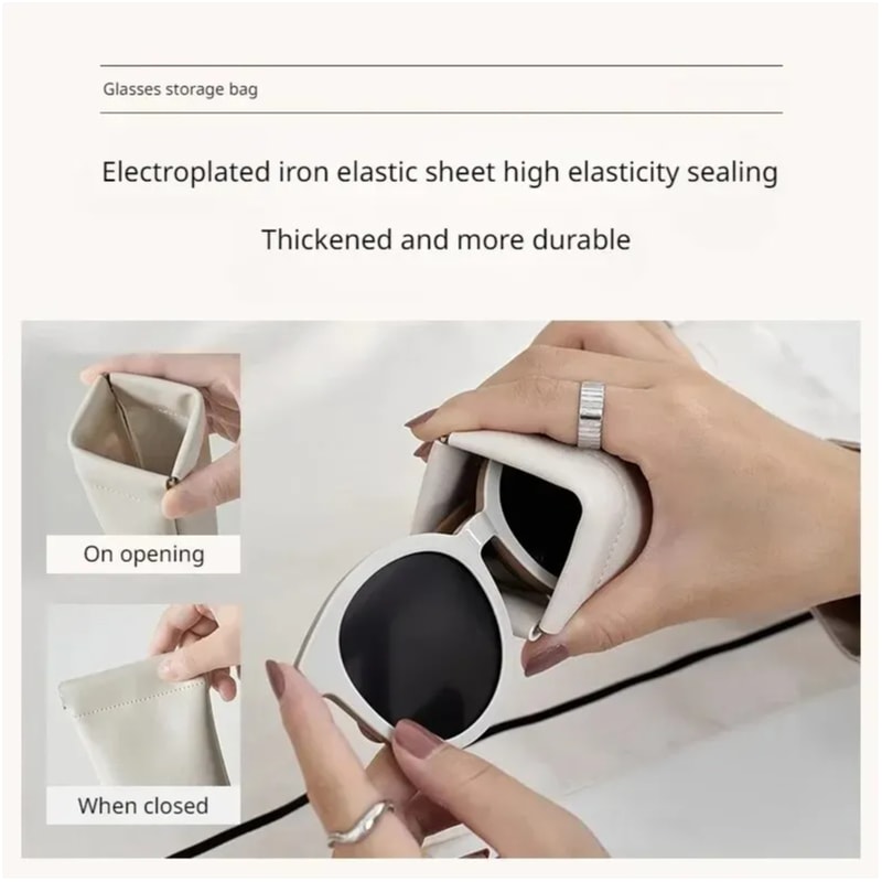Sunglasses Case For Women Protective Glasses Holder With Automatic Closing 7