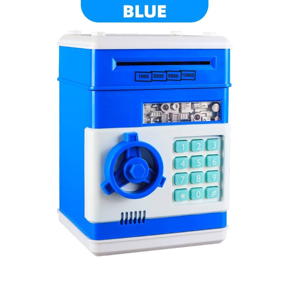 Kids ATM Piggy Bank With Password Lock Automatic Cash Saver 5