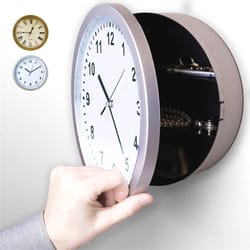 hidden safe wall clock with secret compartment for cash jewelry keys