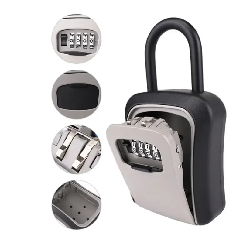 Wall Mounted Key Lock Box Outdoor Secure Code Safe For Home Airbnb 9