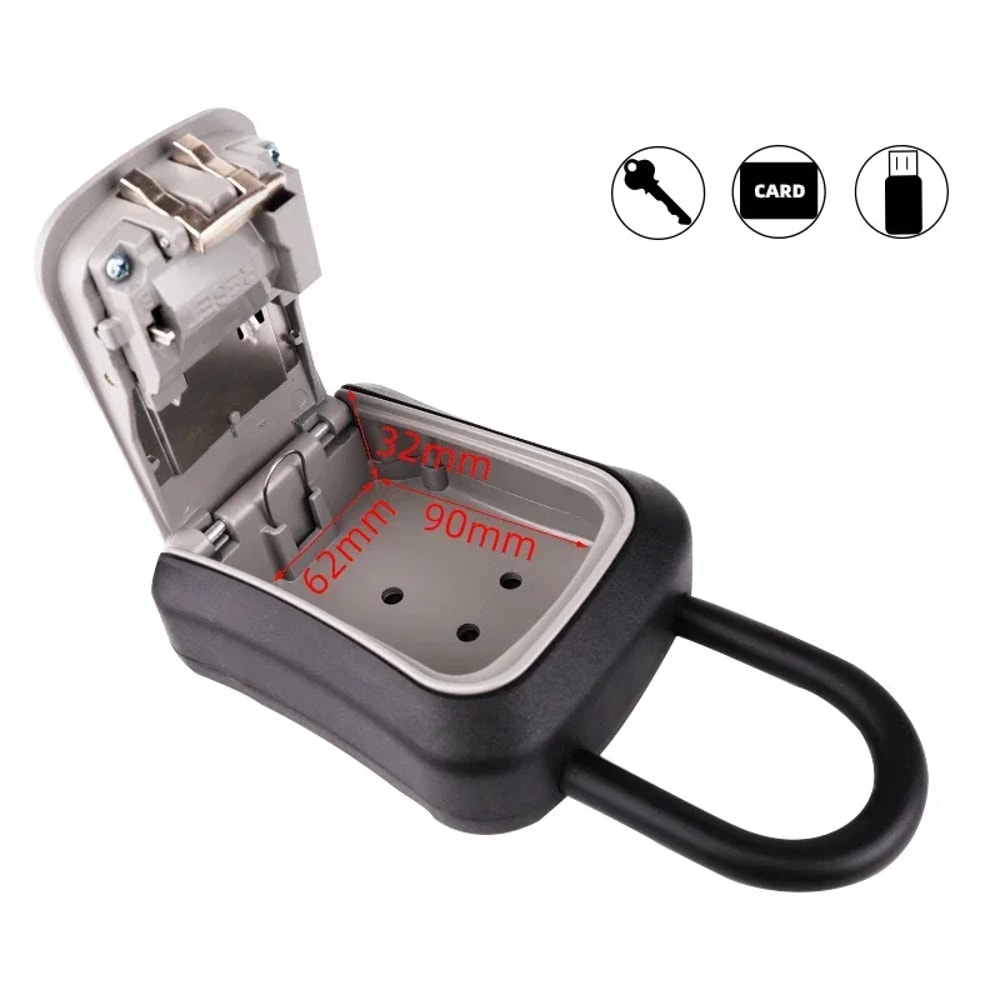 Wall Mounted Key Lock Box Outdoor Secure Code Safe For Home Airbnb 12