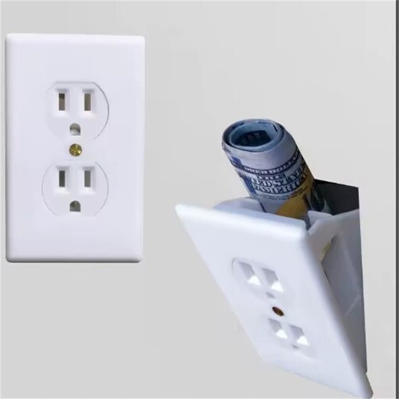 Wall Safe Fake Outlet Stash Box Secret Storage for Cash Jewelry & Small Valuables