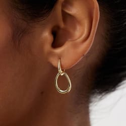 sterling silver gold water drop hoop earrings dainty wedding jewelry for women