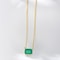 Elegant Green Gemstone Necklace Sterling Silver Pendant With Gold Finish 5