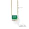 Elegant Green Gemstone Necklace Sterling Silver Pendant With Gold Finish 4