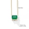 Elegant Green Gemstone Necklace Sterling Silver Pendant With Gold Finish 4