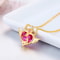 Rose Red Heart Choker Necklace With Silver Charm Elegant Romantic Jewelry For Women 4