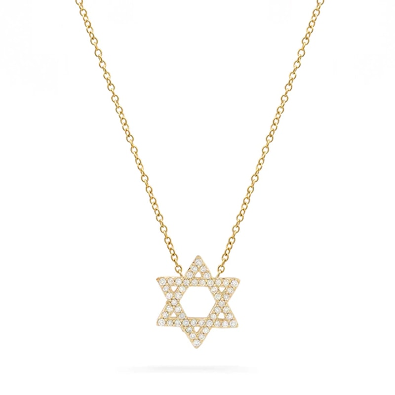 Sterling Silver Star Of David Necklace Elegant Gold Silver Jewish Pendant For Women 5