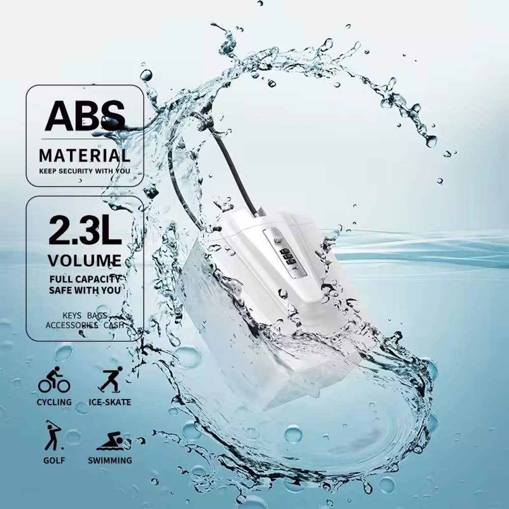 Portable Beach Safe Lock Box With Cable Outdoor Security Storage Case 1