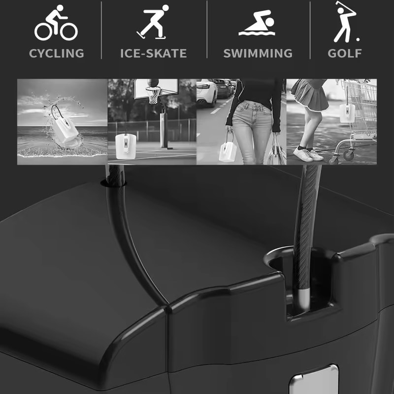 Portable Beach Safe Lock Box With Cable Outdoor Security Storage Case 5