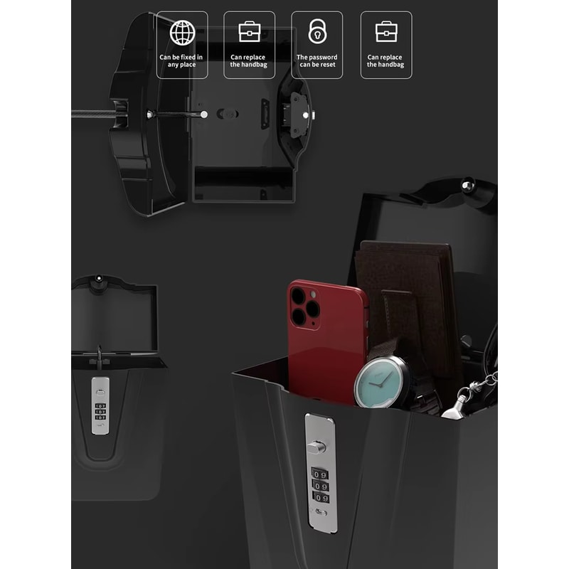 Portable Beach Safe Lock Box With Cable Outdoor Security Storage Case 7