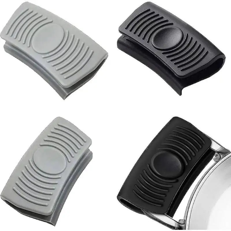 Silicone Pan Handle Grip Set Heat Resistant Pot Handle Cover For Cast Iron Skillets 0