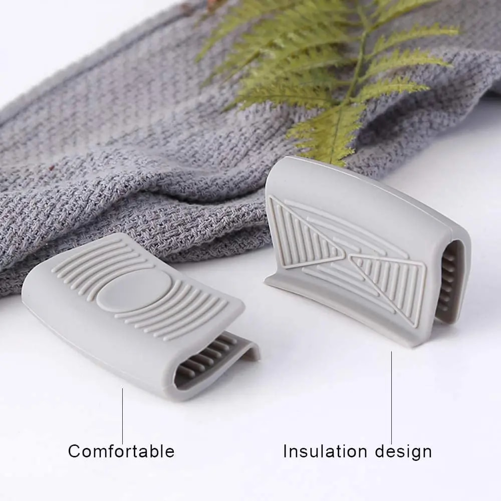 Silicone Pan Handle Grip Set Heat Resistant Pot Handle Cover For Cast Iron Skillets 3