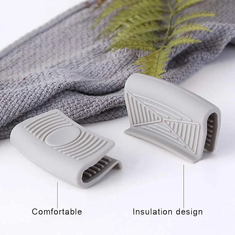 Silicone Pan Handle Grip Set Heat Resistant Pot Handle Cover For Cast Iron Skillets 3