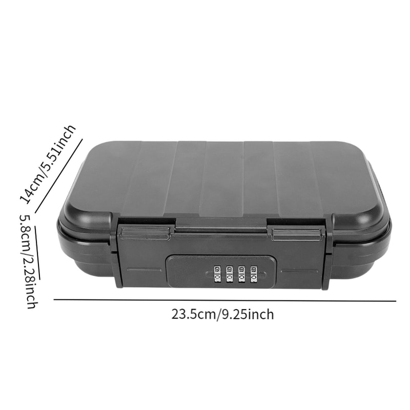 Portable Mini Security Lock Box Waterproof Travel Safe Case For Valuables 4