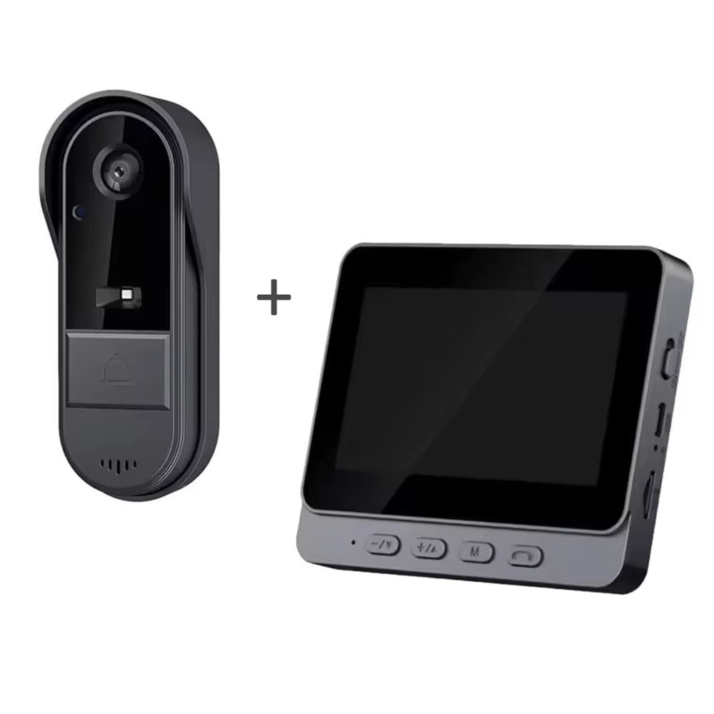 Wireless Video Doorbell Intercom With Screen HD Night Vision Waterproof Camera 0