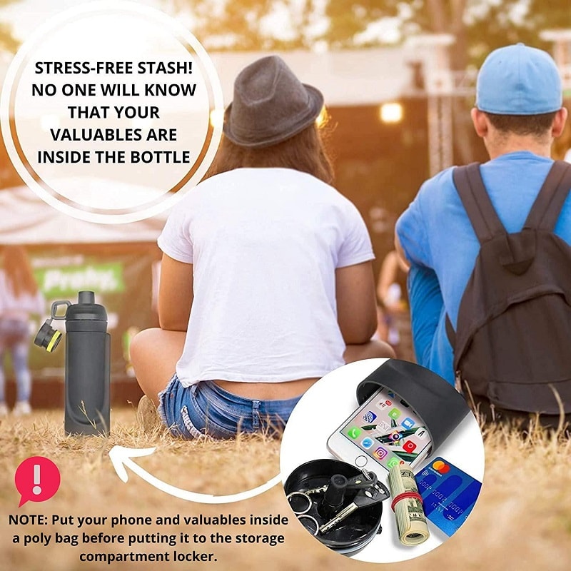 Hidden Safe Water Bottle With Secret Compartment For Travel Security 4