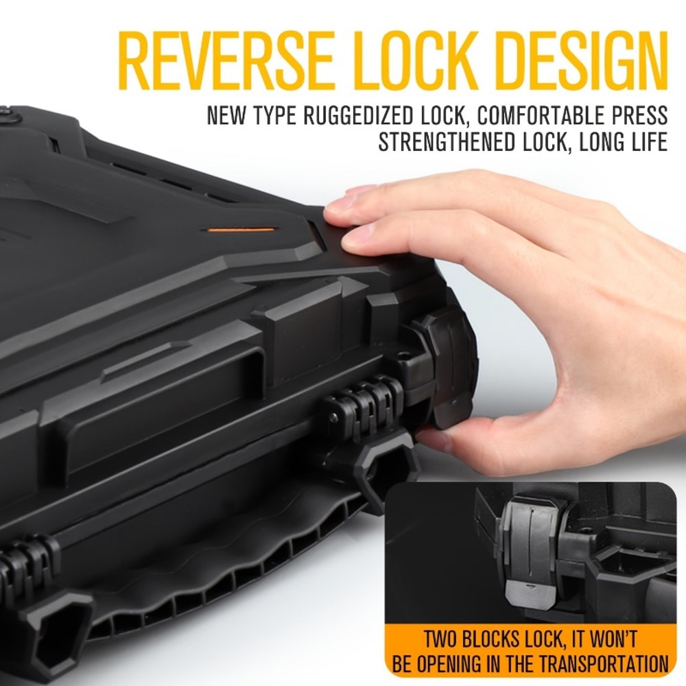 Portable Waterproof Gun Safe Case With Lock Dustproof Impact Resistant Tactical Storage Box 2