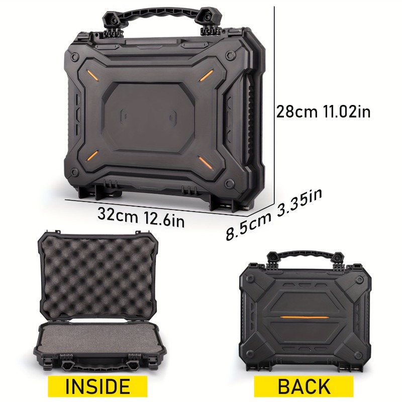 Portable Waterproof Gun Safe Case With Lock Dustproof Impact Resistant Tactical Storage Box 5