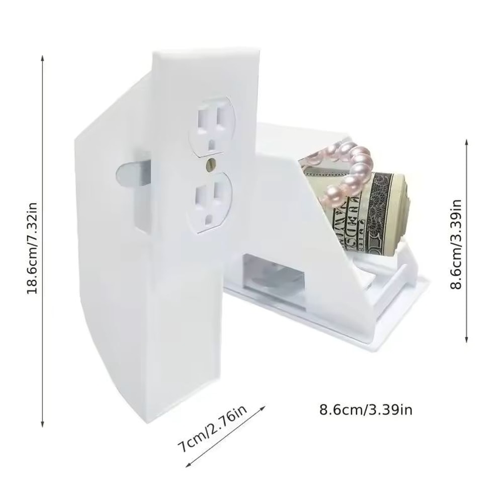 Hidden Wall Safe Fake Outlet Secret Storage Box For Cash Jewelry And Valuables 4