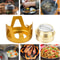 Ultralight Portable Camping Stove Alcohol Burner With Pot Stand For Outdoor Cooking 4