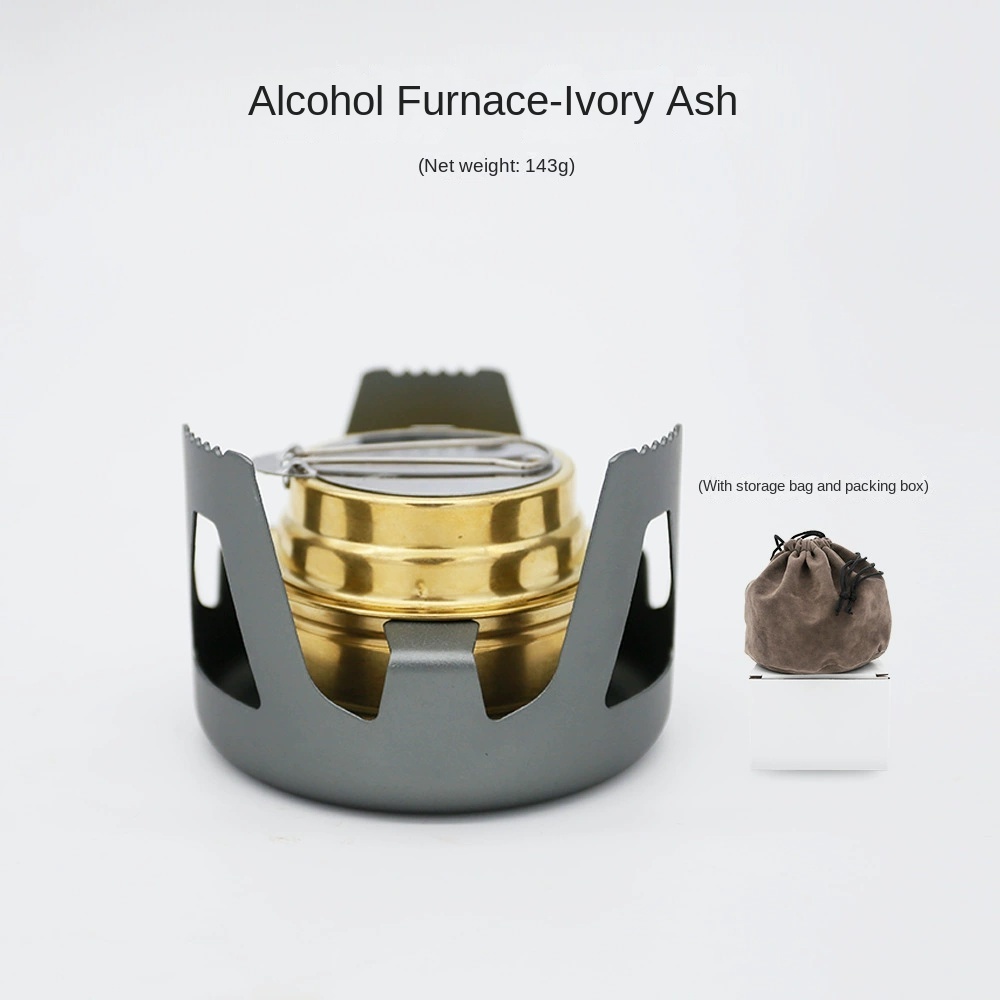 Ultralight Portable Camping Stove Alcohol Burner With Pot Stand For Outdoor Cooking 5
