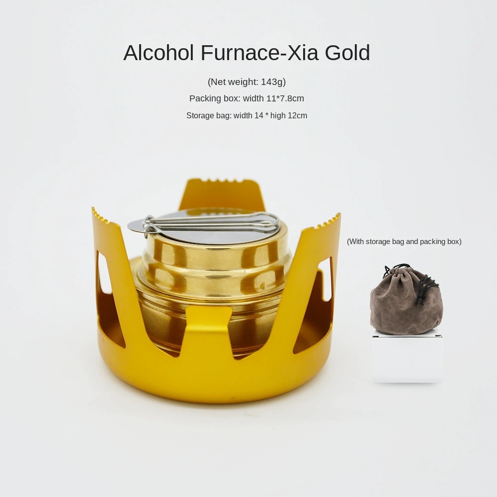 Ultralight Portable Camping Stove Alcohol Burner With Pot Stand For Outdoor Cooking 7