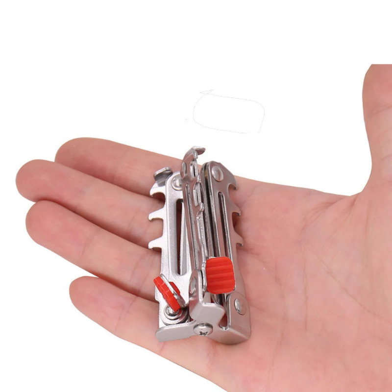 Foldable Camping Gas Canister Stand Stainless Steel Portable Stove Stabilizer For Outdoor Cooking 4