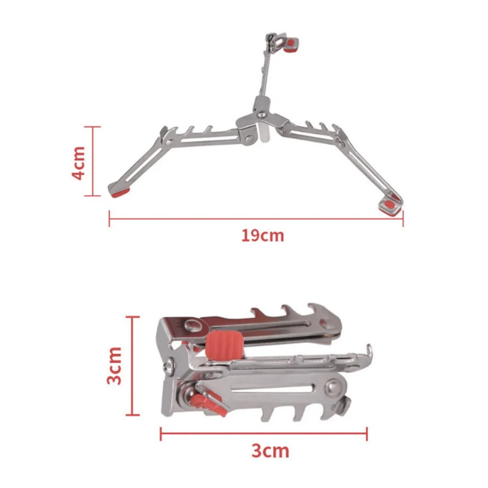 Foldable Camping Gas Canister Stand Stainless Steel Portable Stove Stabilizer For Outdoor Cooking 3