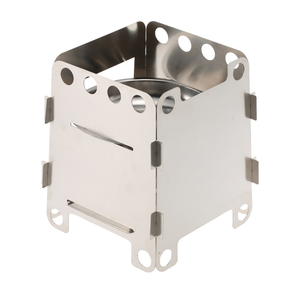 Lixada Portable Wood Burning Camping Stove Stainless Steel Folding Backpacking Stove