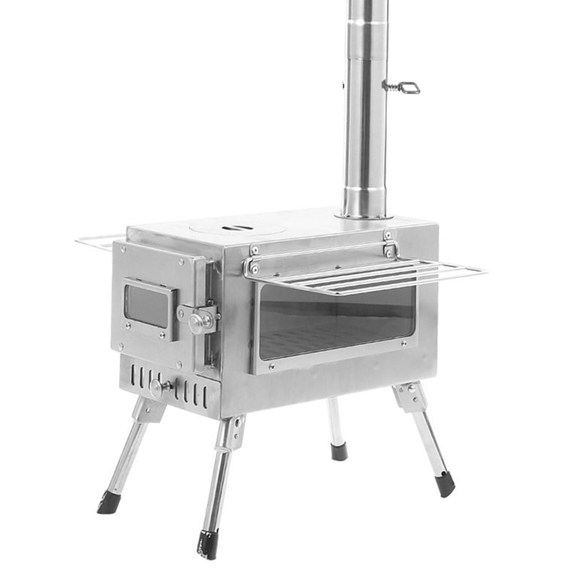 Stainless Steel Tent Stove Chimney Pipe Heat Shield Guard Adjustable Camping Stove Pipe 2