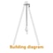 Portable Camping Tripod Hook Kit For Campfire Cooking Adjustable Stainless Steel Hanging Pot Rack 5