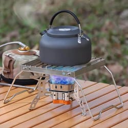stainless steel camping stove stand folding bbq rack for outdoor cooking