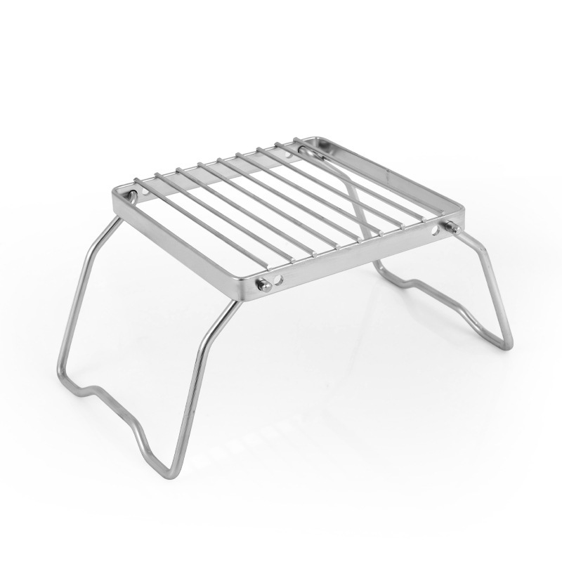 Stainless Steel Camping Stove Stand Folding BBQ Rack For Outdoor Cooking 6