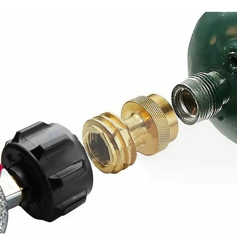 Propane Tank Adapter Brass Converter For Camping Stoves And Grills 0