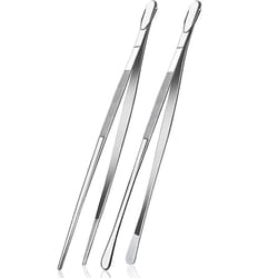 heavy duty stainless steel bbq cooking tweezers precision grilling tool