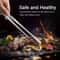Heavy Duty Stainless Steel BBQ Cooking Tweezers Precision Grilling Tool 3