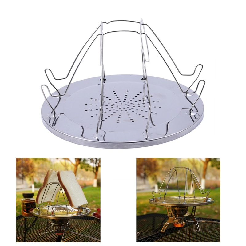 Portable Camping Toaster Rack Stainless Steel Folding Grill For Outdoor Cooking 1