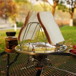 portable camping toaster rack stainless steel folding grill for outdoor cooking