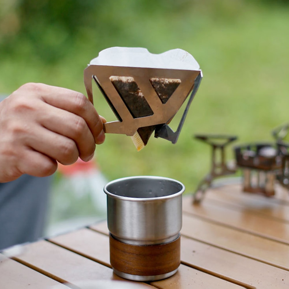 Stainless Steel Pour Over Coffee Drip Rack For Camping Travel Filter Brewer 3