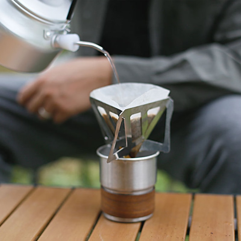 Stainless Steel Pour Over Coffee Drip Rack For Camping Travel Filter Brewer 4