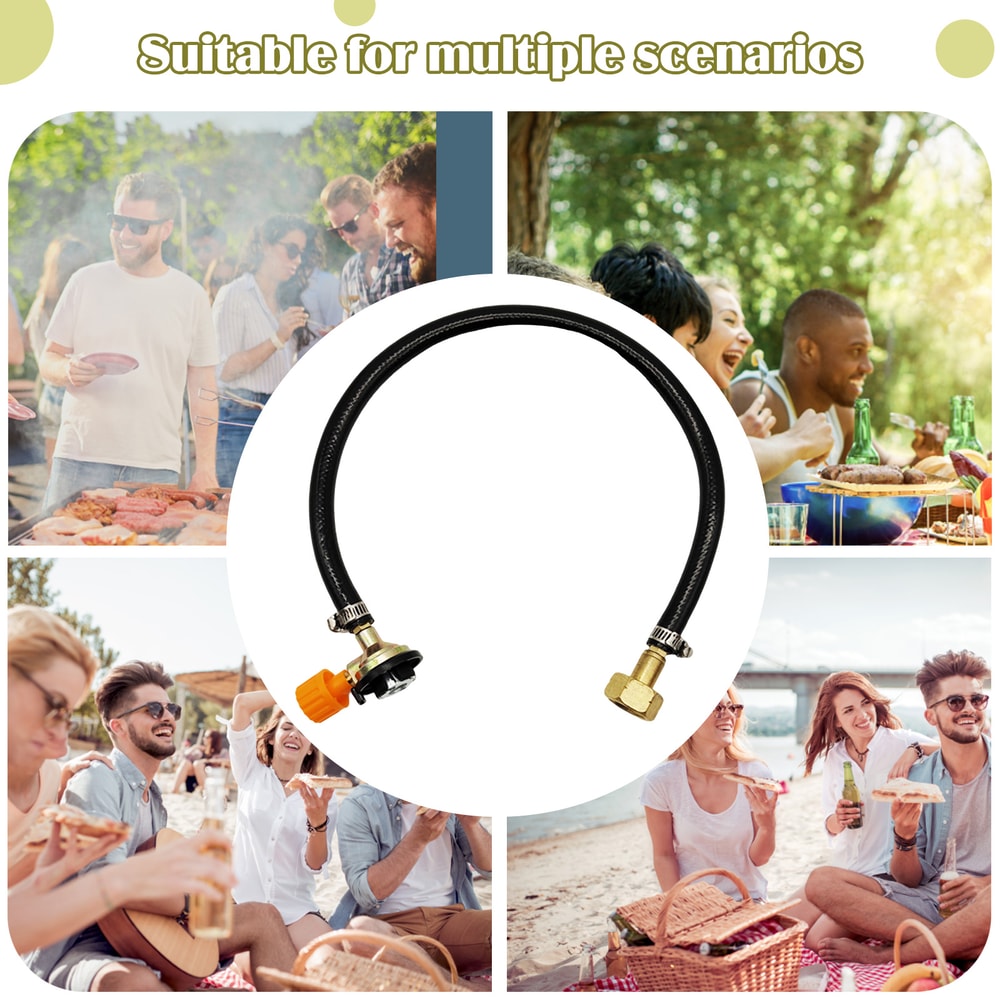 Leak Proof Propane Tank Adapter Hose Kit For Outdoor Inflation Cylinder Refill 4