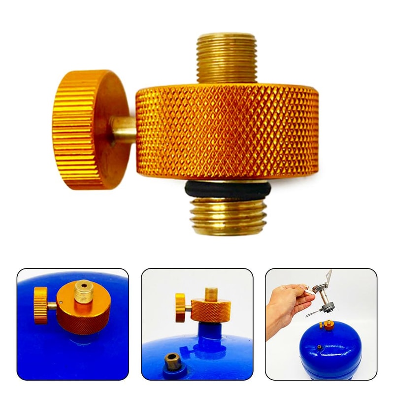 Portable Camping Stove Adapter Gas Cylinder Converter For Butane Propane Outdoor Cooking 1