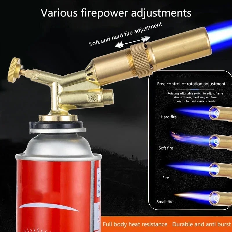 Butane Gas Torch With Adjustable Flame For Cooking BBQ Outdoor Welding 4