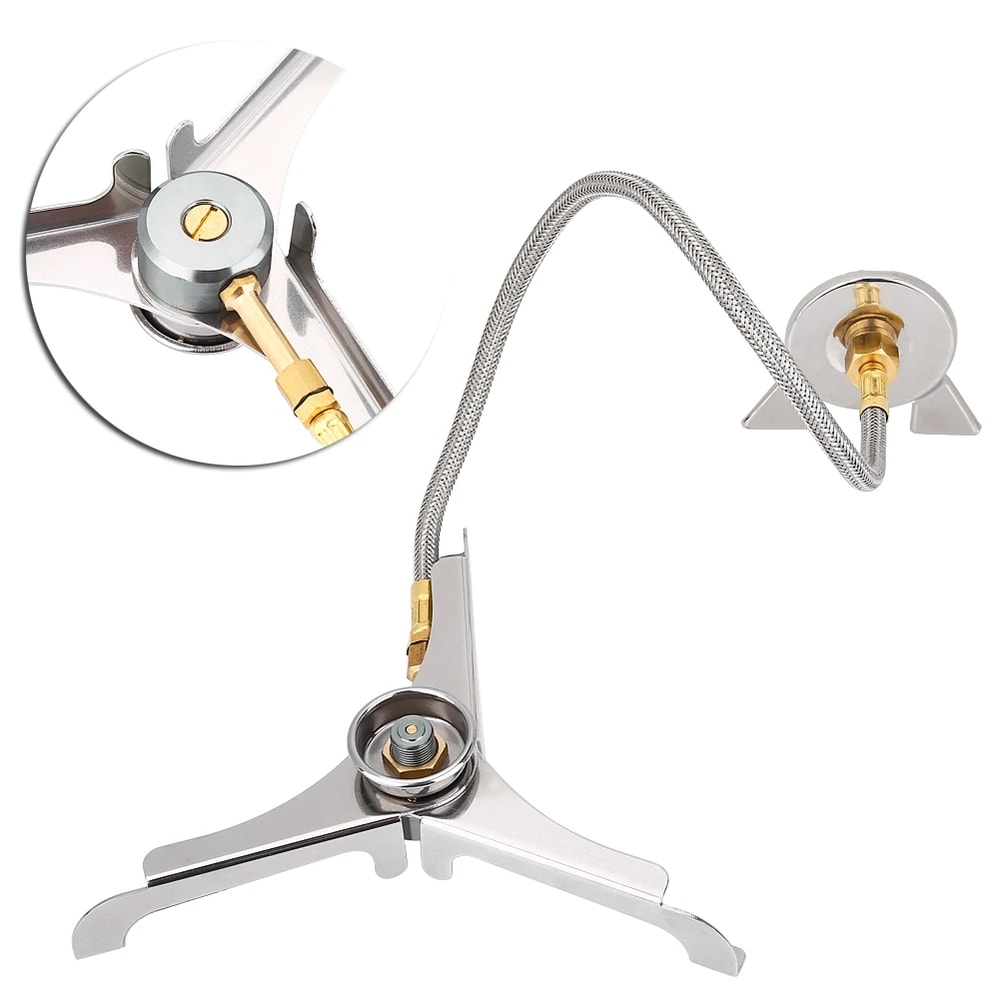 Portable Gas Stove Adapter Converter For Camping Cooking Fuel Canister Connector 5