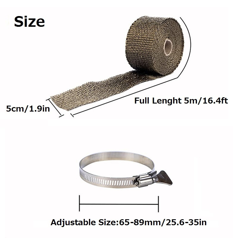 Fireproof Stove Pipe Wrap Insulation Kit With Clamps For Tent Stove Exhaust Heat Protection 3