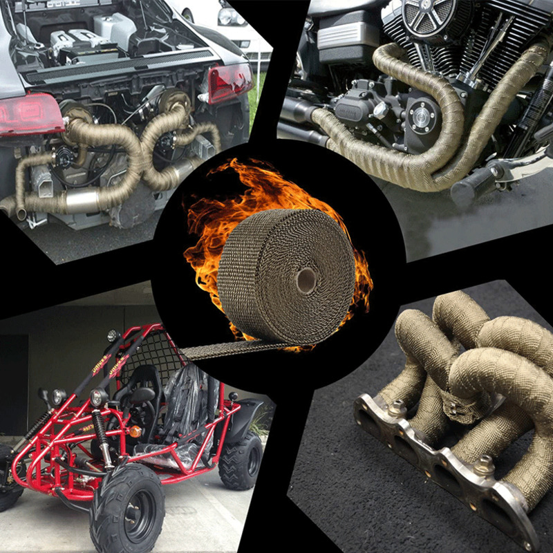 Fireproof Stove Pipe Wrap Insulation Kit With Clamps For Tent Stove Exhaust Heat Protection 6