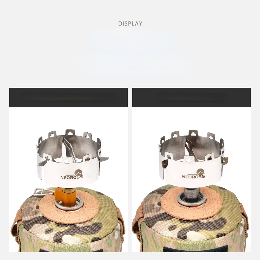 Stainless Steel Camping Stove Windscreen Portable Windproof Gas Stove Shield 2