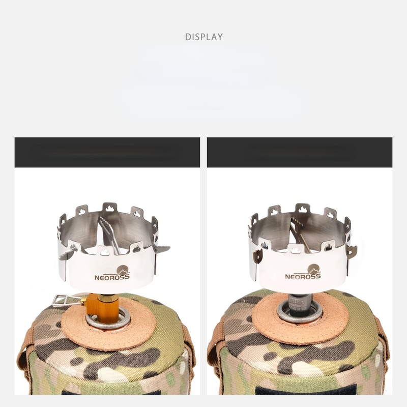 Stainless Steel Camping Stove Windscreen Portable Windproof Gas Stove Shield 2